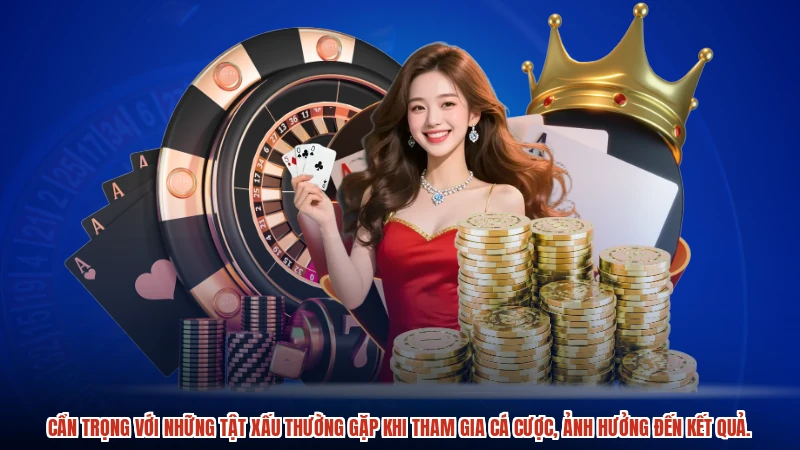 Cẩn trọng với những tật xấu thường gặp khi tham gia cá cược, ảnh hưởng đến kết quả.