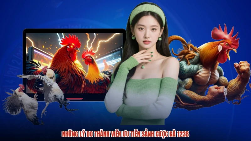Những lý do thành viên ưu tiên sảnh cược gà 123B