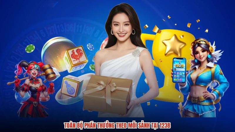 Toàn bộ phần thưởng theo mỗi sảnh tại 123B